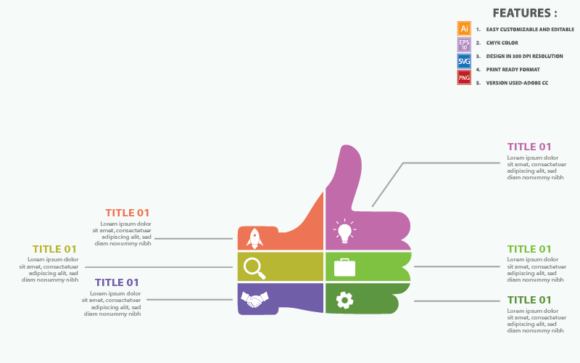 Business Thumbs Up Vector Infographic