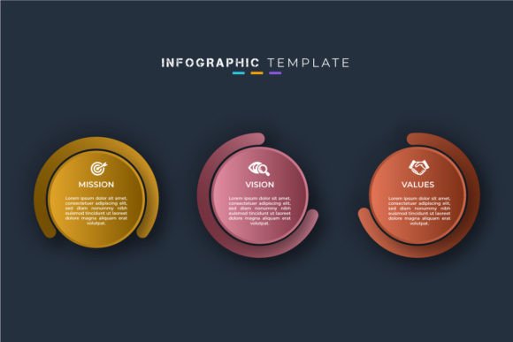 Company Mission, Vision Infographic