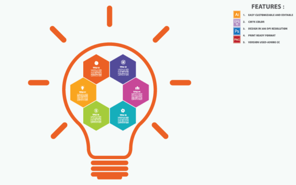 Enhance Visuals with Hexagon Light Infographic