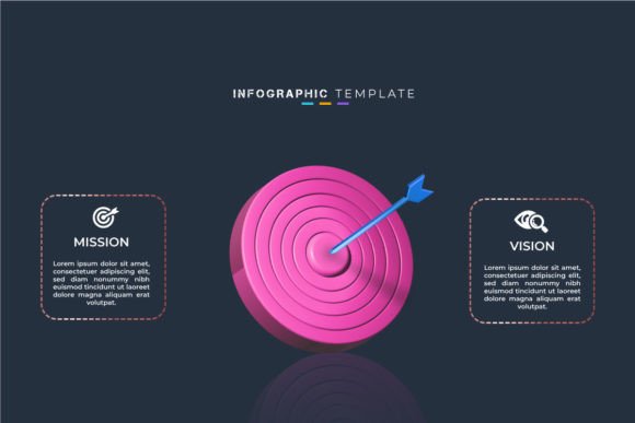 Enhancing Your Brand's Story with 3D Company Mission Vision Infographics