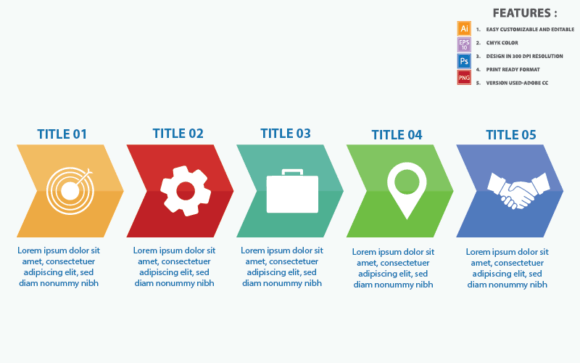 Streamlining Your Business with Arrow Process Steps Chart Business Start
